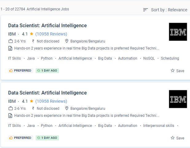 Artificial Intelligence internship jobs in Chennai