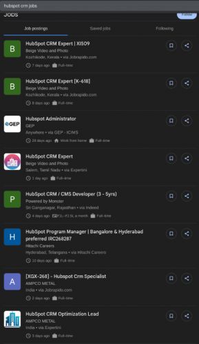 HubSpot CRM internship jobs in Bangalore