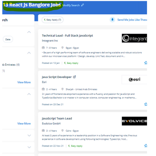 React JS internship jobs in Chennai