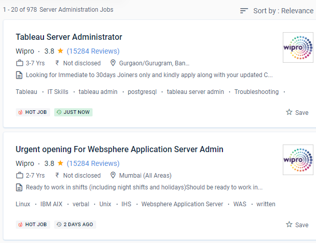 Server Administration internship jobs in Gurgaon